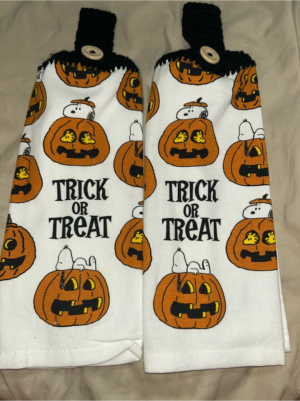 Snoopy Halloween Hanging Towel Set